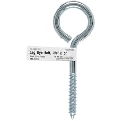 Hampton 3/8 in. X 5 in. L Zinc-Plated Steel Lag Thread Eyebolt Nut Included