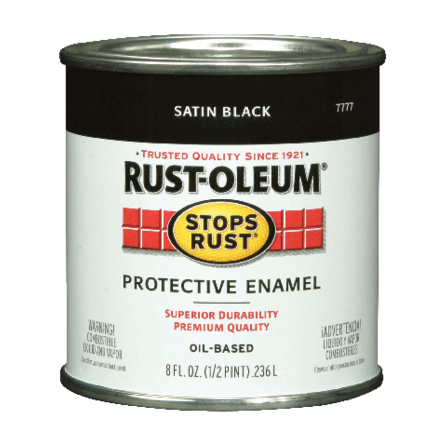 RustOleum Stops Rust Satin Black OilBased Alkyd Protective Enamel