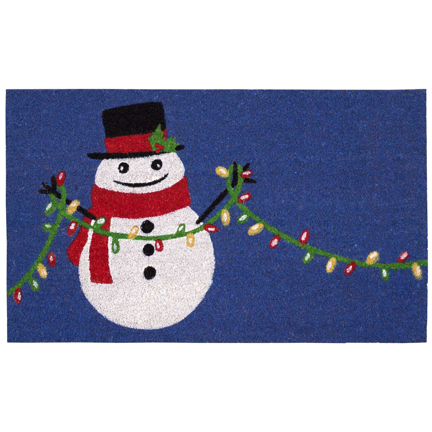 Liora Manne Natura 2.5 ft. L X 1.5 ft. W Navy Blue Frosty Bright Coir