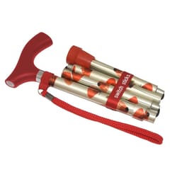 HealthSmart Switch Sticks 32 in. Red Aluminum Adjustable Folding Cane