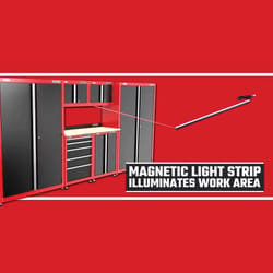 Craftsman Magnetic 25 in. L Black Plug-In LED Strip Light 300 lm