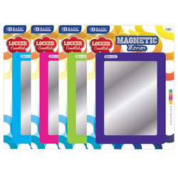 Bazic Products 7 in. H X 5.40 in. W Gloss Assorted Plastic Magnetic Mirror