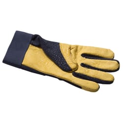 Wells Lamont HydraHyde Men's Water Resistant Work Gloves Blue/Yellow L 1 pair