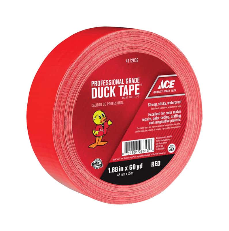 Ace 1.88 in. W X 60 yd L Red Solid Duct Tape Ace Hardware