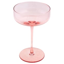 Karma Gifts Mid Century Blush Glass Champagne Coupe 4.13 in. D 1 pk