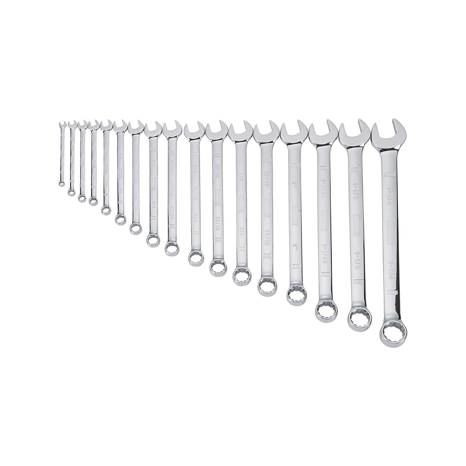 DeWalt SAE Combination Wrench Set 17 pc