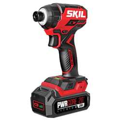 SKIL 20V PWR CORE 1/4 in. Cordless Brushed Compact Impact Driver Kit (Battery & Charger)