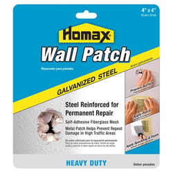 Homax 4 in. L X 4 in. W Reinforced Metal Silver Self Adhesive Wall Repair Patch