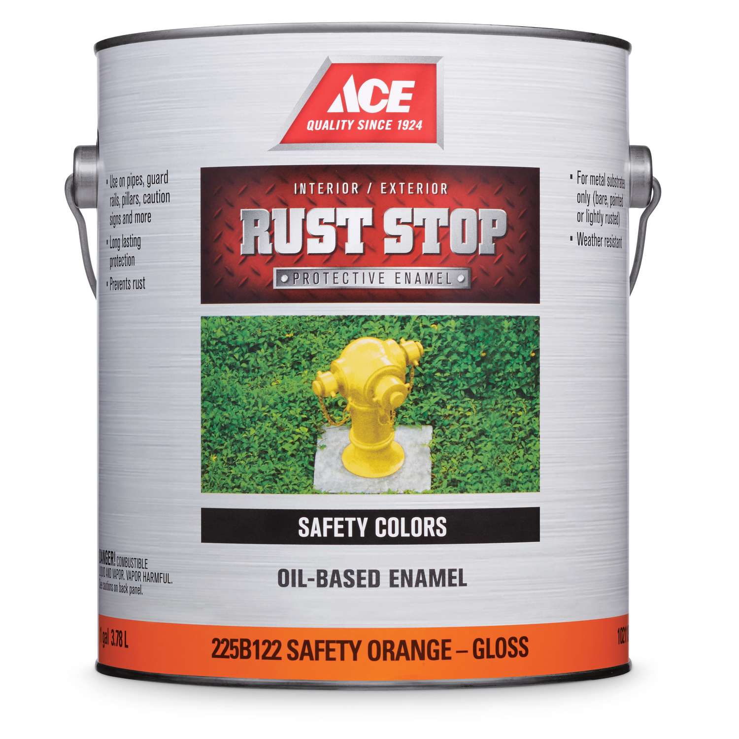 Ace Rust Stop Indoor and Outdoor Gloss Safety Orange OilBased Enamel