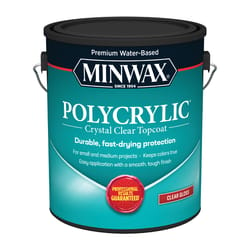 Minwax Polycrylic Gloss Crystal Clear Water-Based Polyurethane 1 gal