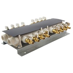 Apollo 1/2 in. PEX Barb in to X 1/2 in. D Barb Brass 16 Port Manifold