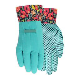 MidWest Quality Gloves L Canvas/Plastic Garden Glove Navy Gloves