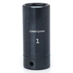 Craftsman 1 in. S X 1/2 in. drive S SAE 6 Point Deep Deep Impact Socket 1 pc