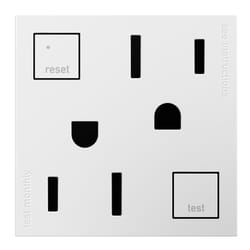 Legrand Adorne 15 amps 125 V White GFCI Outlet 5-15R 1 pk