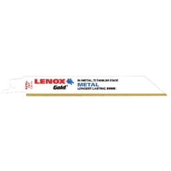 Lenox Gold 6 in. Bi-Metal Reciprocating Saw Blade 24 TPI 5 pk
