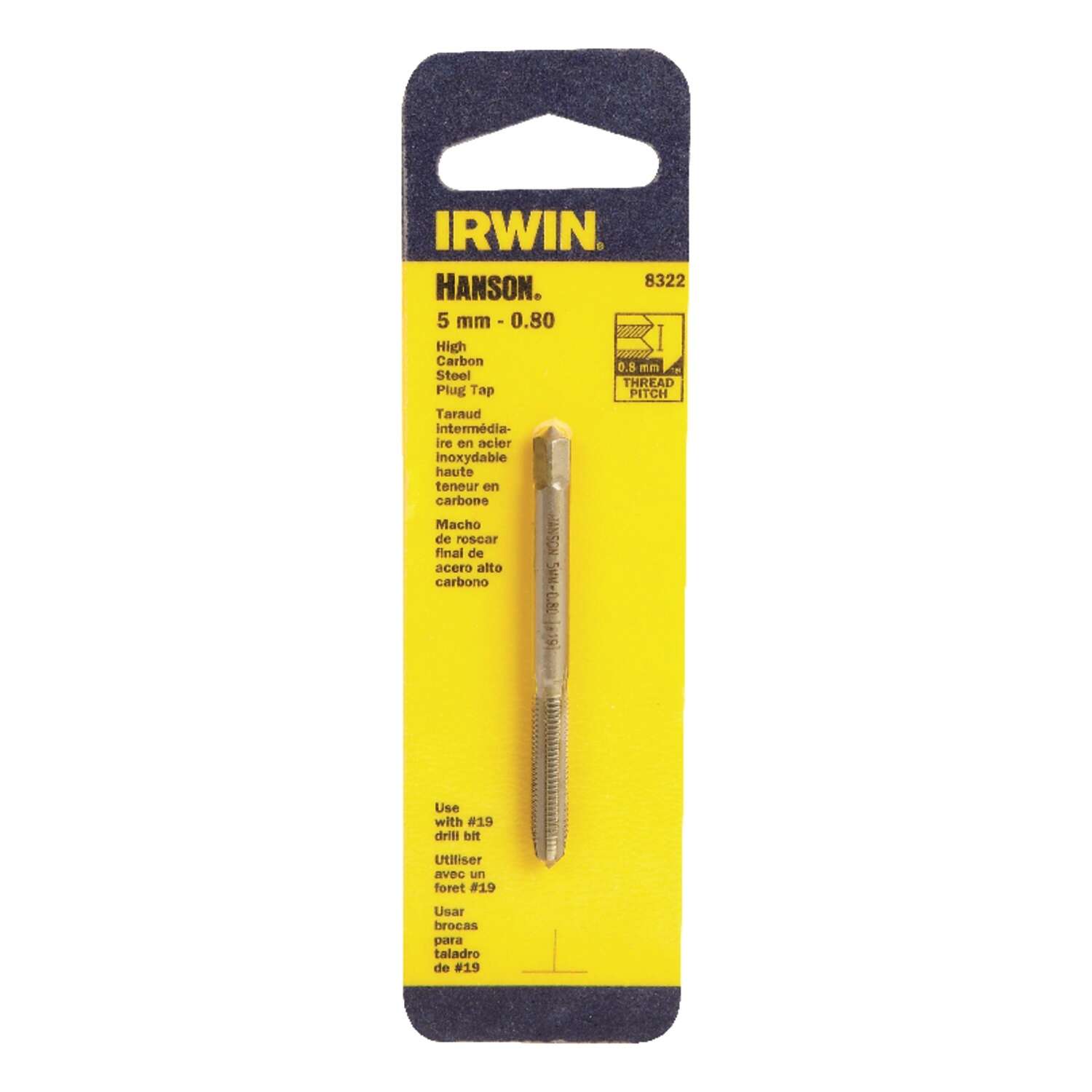 Irwin 1768 ZR M24 X 2.0 Metric 24MM Carbon Steel Plug Hand Tap USA Made  RH 
