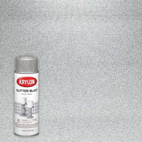 Krylon Glitter Blast Glitter Spray Paint for Craft Projects, Mystical  Silver, 5.75 oz