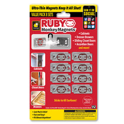 BulbHead Ruby Monkey Magnet Door & Drawer Closures 8 pk