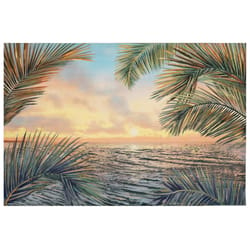 Liora Manne Illusions 1.63 ft. W X 2.46 ft. L Multicolored Akumal Palms Sunset Polyester Door Mat