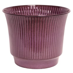 Robert Allen Ironstone 12 in. H Metal Madison Planter Purple