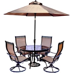 Hanover Monaco 5 pc Bronze Aluminum Transitional Dining Set