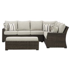 Signature Design by Ashley Brook Ranch Brown HDPE Frame Sectional