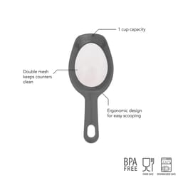 Tovolo Charcoal Plastic/Stainless Steel Scoop & Sift 1 cups