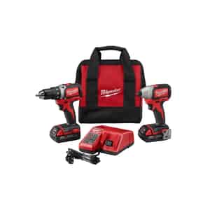 Milwaukee  M18  Cordless  Brushless 2 tool Compact Driver and Impact Driver Kit  18 volt 