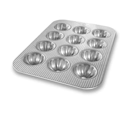 USA Pan 11 in. W X 15-3/4 in. L Mini Fluted Cupcake Pan Silver