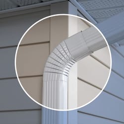 Amerimax 2 in. H X 3 in. W X 17 in. L White Aluminum B Gutter Elbow