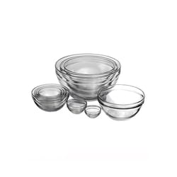 Anchor Hocking 3.5 qt Glass Clear Mixing Bowl Set 10 pc