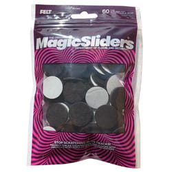 Magic Sliders Brown 1 in. Adhesive Felt Heavy Duty Glide 60 pk