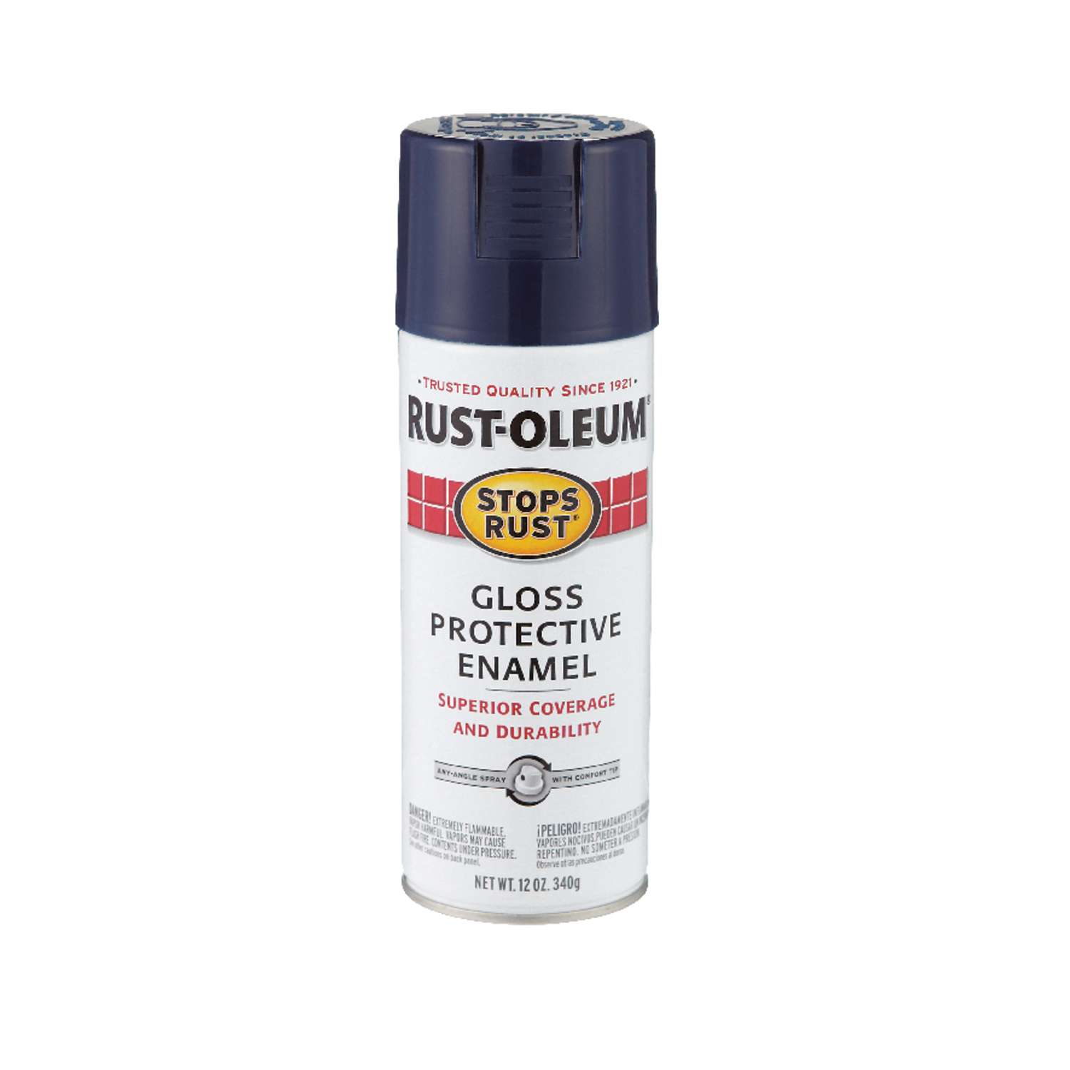 RustOleum Stops Rust Gloss Navy Spray Paint 12 oz Ace Hardware
