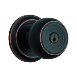 Brinks Push Pull Rotate Stafford Oil Rubbed Bronze Entry Knob KW1 1.75 in.