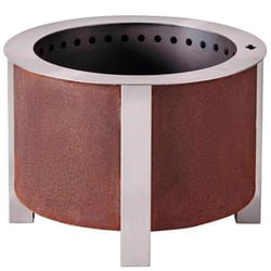 Breeo X Series 19 in. W Corten Steel Outdoor Round Wood Fire Pit