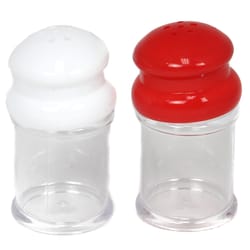 Chef Craft Red/White Plastic Salt and Pepper Shaker Set