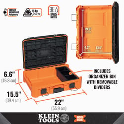 Klein Tools MODbox 22 in. Small Tool Box 1728 cu in Orange