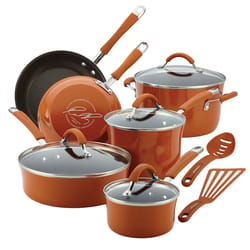 Rachael Ray Aluminum Cookware Set Orange