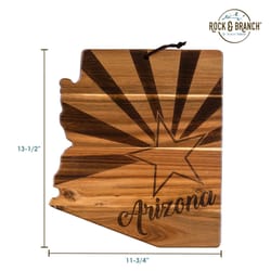 Totally Bamboo Rock & Branch 11.75 in. L X 13.5 in. W X 0.63 in. Acacia Wood Arizona Serving & Cutti