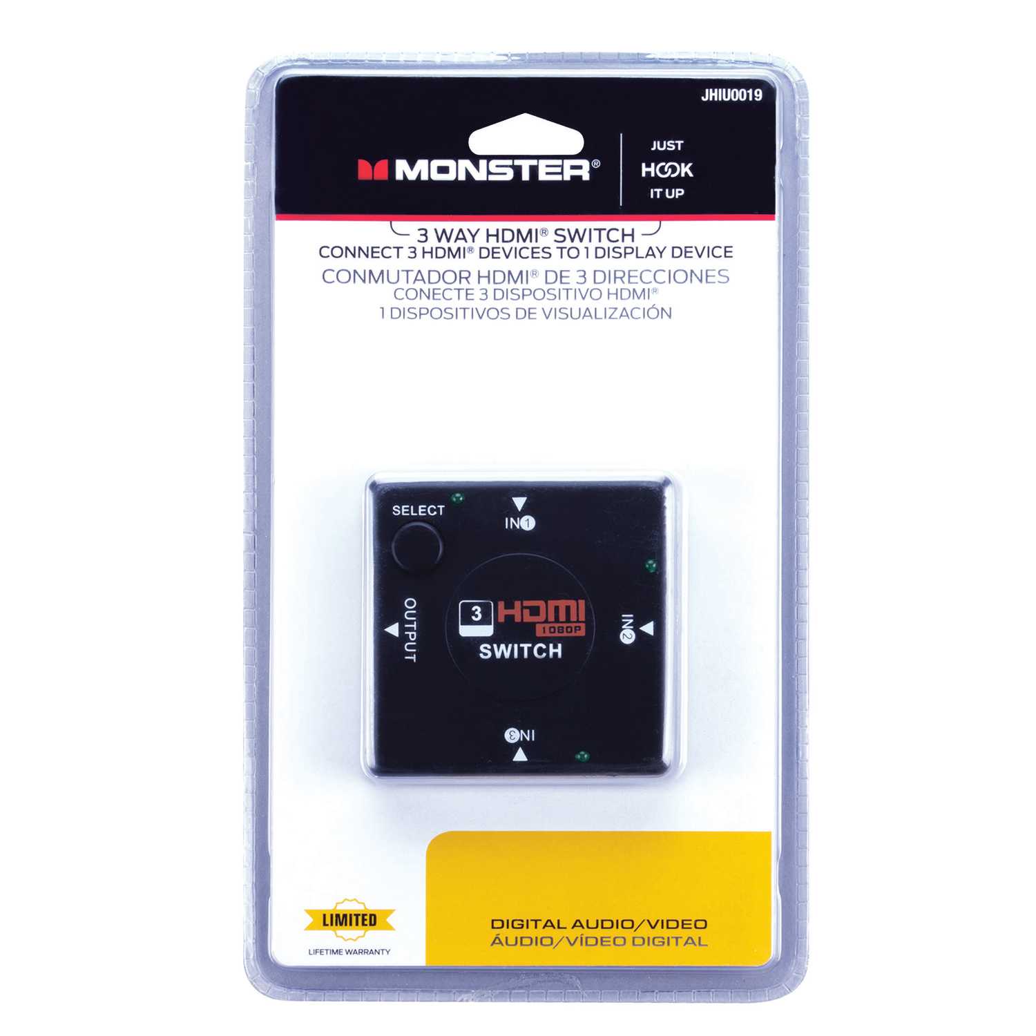 Monster Cable Just Hook It Up HDMI Switch 1 each - Ace Hardware