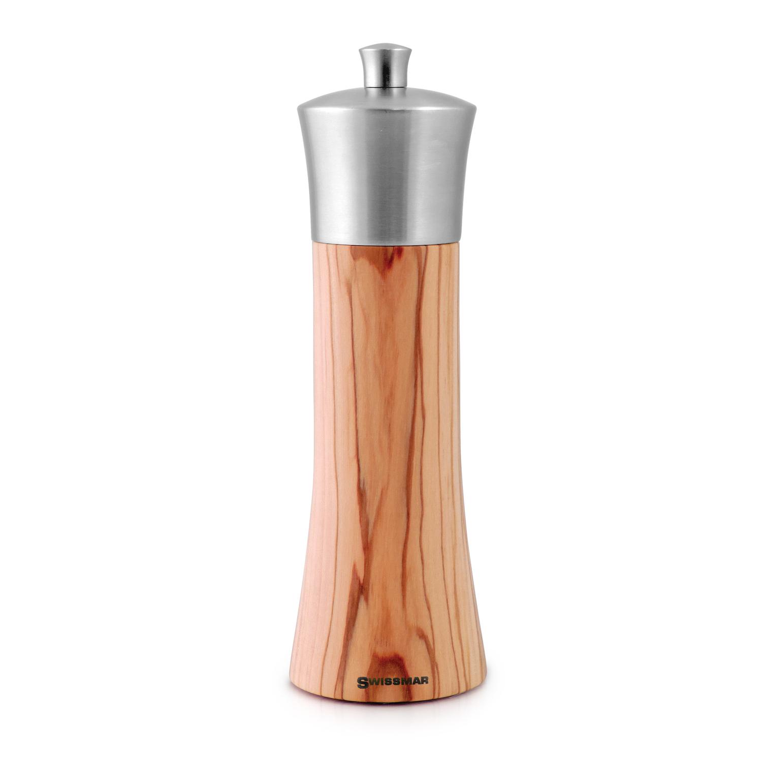Swissmar Torre Brown/Silver Stainless Steel/Wood Pepper Mill Sansujyuku sansujyuku.com