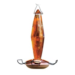 Audubon Oriole 10 oz Glass/Metal Bottle Nectar Bird Feeder 3 ports