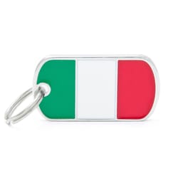 MyFamily Flags Multicolored Italy Metal Dog Pet Tags Medium