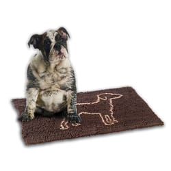 Spot Clean Paws 24 in. W X 35 in. L Burgundy Microfiber Dog Mat