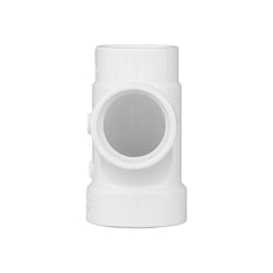 Charlotte Pipe Schedule 40 2 in. Hub X 1-1/2 in. D Hub PVC Sanitary Tee 1 pk