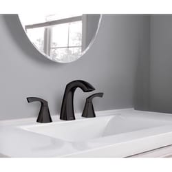 Moen Lindor Matte Black Modern Bathroom Faucet 8-16 in.