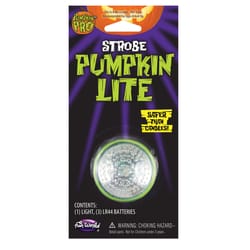 Fun World Pumpkin Pro White 5 in. Prelit Pumpkin Strobe Lights