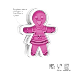 Tovolo Pink Nylon/Silicone Ginger Girls Cookie Cutters