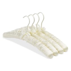 Whitmor 6.25 in. H X 1.25 in. W X 15.25 in. L Metal Bone Satin Pad Hanger 4 pk