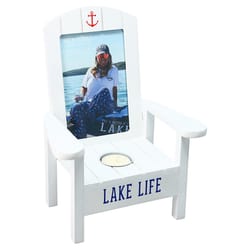 Pavilion We People Weathered White Wood Picture Frame 10.4 in. H X 6.9 in. W